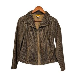 Ruby Rd Brown Women’s Faux Reptile Jacket Women's Size 8